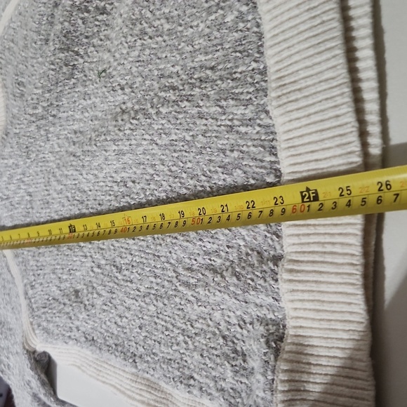 Loft Sweater Womens Size L Gray Cream Off white - Picture 8 of 8